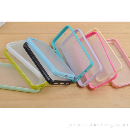 Free Shipping (50PCS/lot) Hard Case Soft TPU Bumper + PC Matte Back Case for iPhone 5c Protective Case Candy Color